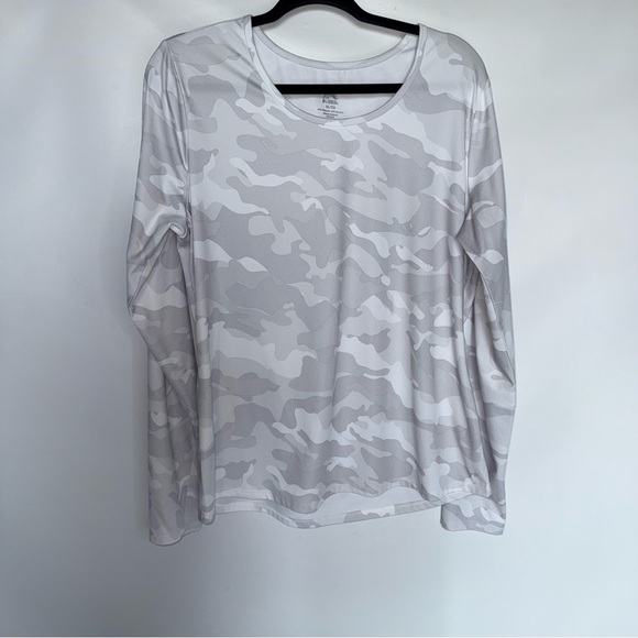RBX Light Gray and White Camo Long Sleeve Tee thumb holes size X-large TG - Picture 1 of 10